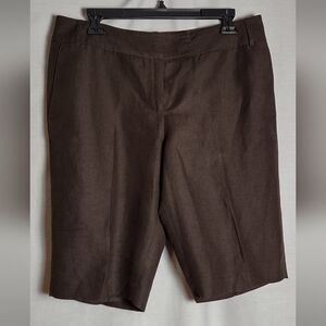 Loft Linen Blend Bermuda Shorts